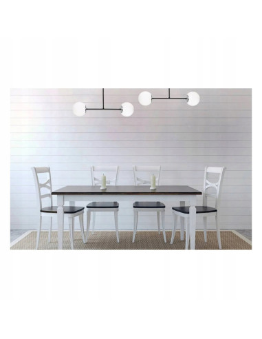 Lampa sufitowa Palermo 2-punktowa, czarna, nowoczesny plafon do jadalni i kuchni, elegancki design