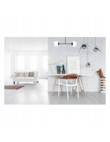 Lampa sufitowa Palermo 2-punktowa, czarna, nowoczesny plafon do jadalni i kuchni, elegancki design