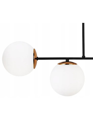 Plafon Palermo 3-punktowy w czarno-miedzianym designie - eleganckie oświetlenie do nowoczesnych wnętrz