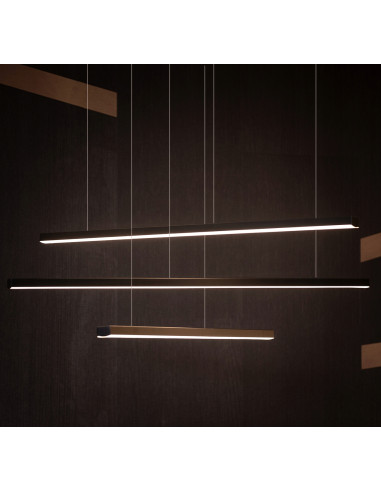 Lampa wisząca TRIO Maxlight - nowoczesny design, regulacja wysokości, LED 2200 lm, czarna, idealna do salonu i jadalni.