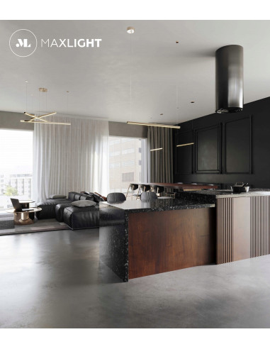 Lampa TRIO Gold - nowoczesna lampa LED w stylu industrialnym do biura i domu, elegancka i funkcjonalna.