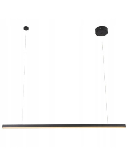 Nowoczesna czarna lampa wisząca TRIO LED, industrialne oświetlenie regulowane do biura i jadalni.