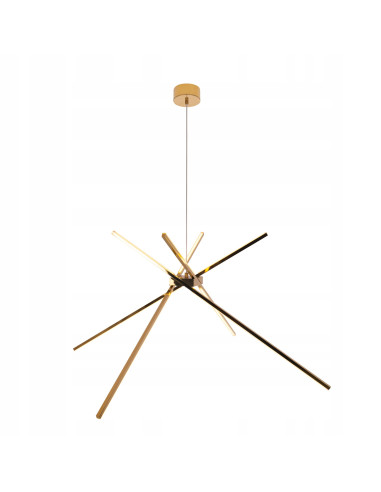 Lampa sufitowa Spider Gold – designerskie LED oświetlenie do biura, jadalni i salonu, 2152 lumeny, elegancka forma