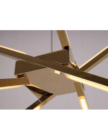 Lampa sufitowa Spider Gold – designerskie LED oświetlenie do biura, jadalni i salonu, 2152 lumeny, elegancka forma