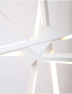 Elegancki żyrandol LED Spider w białym kolorze, 200 cm, nowoczesne oświetlenie do salonu, stylowe akcenty wnętrzarskie. 2