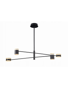 Lampa wisząca LED Puma - nowoczesne czarne oświetlenie do jadalni i salonu z dekoracyjnymi akcentami