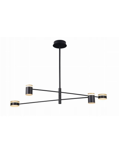 Lampa wisząca LED Puma - nowoczesne czarne oświetlenie do jadalni i salonu z dekoracyjnymi akcentami