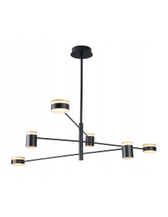 Lampa LED Puma czarna - nowoczesne oświetlenie sufitowe do biura i wnętrz minimalistycznych