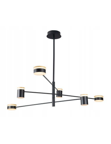 Lampa LED Puma czarna - nowoczesne oświetlenie sufitowe do biura i wnętrz minimalistycznych