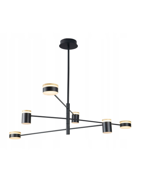 Lampa LED Puma czarna - nowoczesne oświetlenie sufitowe do biura i wnętrz minimalistycznych