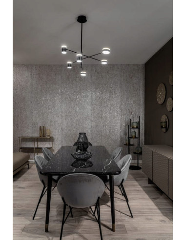 Lampa LED Puma czarna - nowoczesne oświetlenie sufitowe do biura i wnętrz minimalistycznych