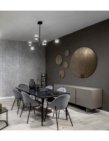 Lampa LED Puma czarna - nowoczesne oświetlenie sufitowe do biura i wnętrz minimalistycznych