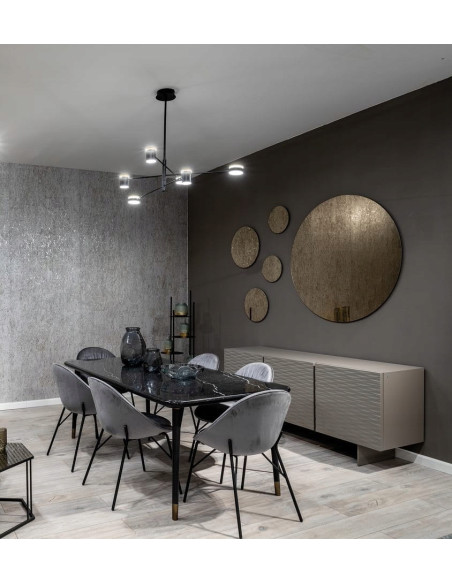 Lampa LED Puma czarna - nowoczesne oświetlenie sufitowe do biura i wnętrz minimalistycznych