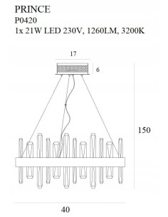Lampa wisząca Prince z kryształu i złotą obręczą, 150 cm – elegancka dekoracja do sypialni i jadalni 2
