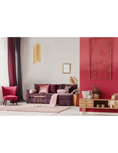 Luksusowy złoty żyrandol LED Organic z 10 tubami – nowoczesne oświetlenie do eleganckich wnętrz. 2