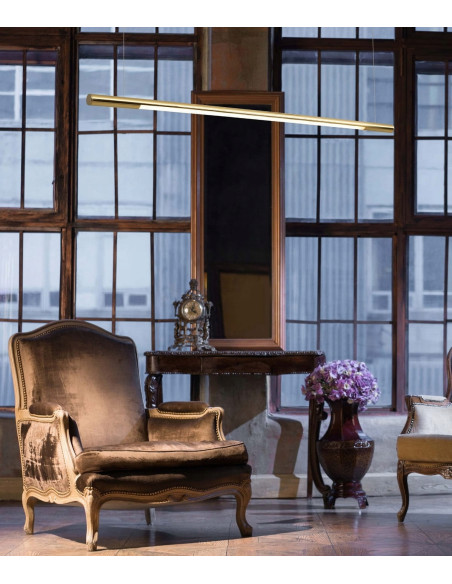 Listwa LED Organic Horizon 100cm złota - nowoczesne oświetlenie do salonu, jadalni, sypialni i biura