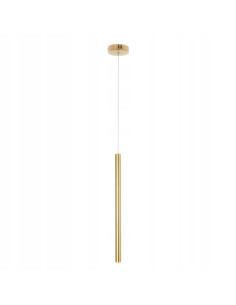 Lampa wisząca Organic Gold Tube 190 cm – nowoczesne oświetlenie LED w minimalistycznym stylu, idealne do jadalni.