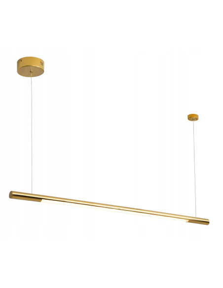 Lampa wisząca LED Organic Horizon w złotej odsłonie – elegancki akcent do jadalni i salonu.