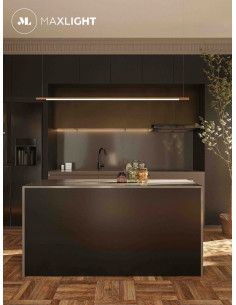 Lampa wisząca LED Organic Horizon w złotej odsłonie – elegancki akcent do jadalni i salonu. 2