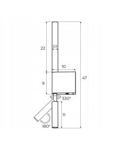 Kinkiet złoty Organic z regulacją światła - nowoczesny design do sypialni i biura 2