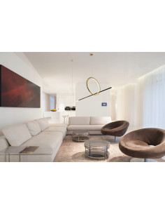 Elegancka lampa wisząca Lozanna z LED w kolorze złotym – nowoczesny design idealny do jadalni i salonu 2