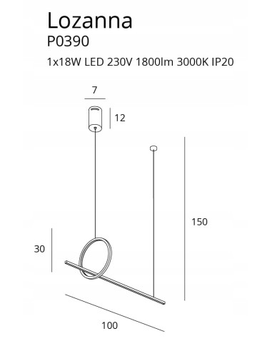 Elegancka lampa wisząca Lozanna z LED w kolorze złotym – nowoczesny design idealny do jadalni i salonu