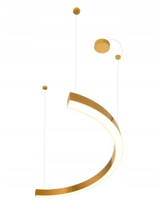 Lampa LED Lotus Półksiężyc Złota 180 cm – Eleganckie Oświetlenie do Salonu i Biura