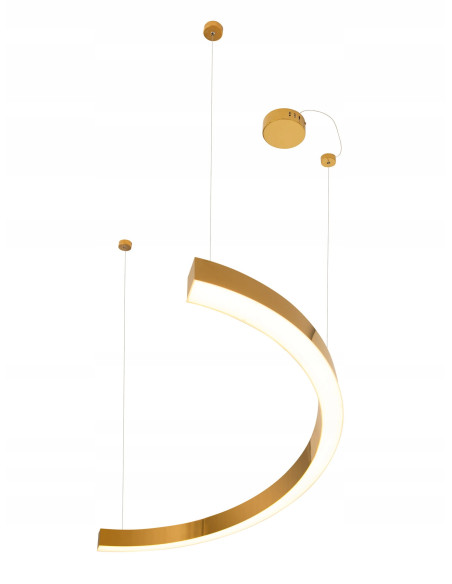 Lampa LED Lotus Półksiężyc Złota 180 cm – Eleganckie Oświetlenie do Salonu i Biura