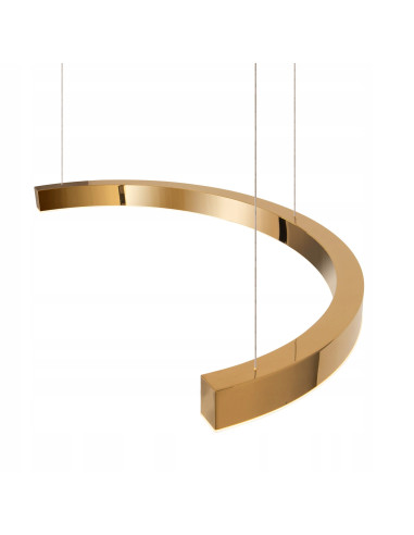 Lampa LED Lotus Półksiężyc Złota 180 cm – Eleganckie Oświetlenie do Salonu i Biura