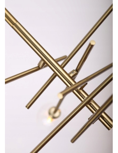 Mosiężny żyrandol Lollipop 6-punktowy – nowoczesna lampa w kształcie mydlanych bańki do eleganckich wnętrz