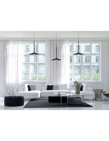 Lampa Wisząca LED Hana w Kolorze Czarnym - Nowoczesny Minimalizm do Biura i Wnętrz Domowych