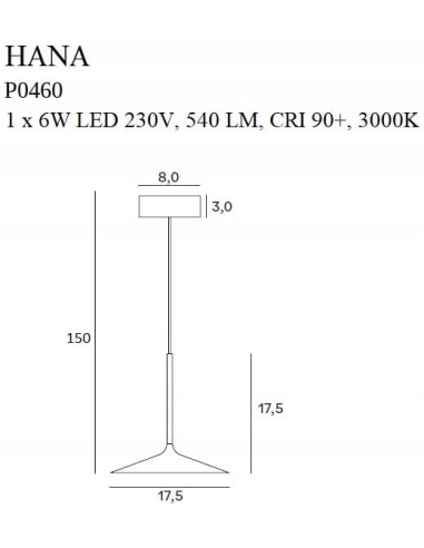 Lampa Wisząca LED Hana w Kolorze Czarnym - Nowoczesny Minimalizm do Biura i Wnętrz Domowych