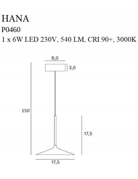 Lampa Wisząca LED Hana w Kolorze Czarnym - Nowoczesny Minimalizm do Biura i Wnętrz Domowych