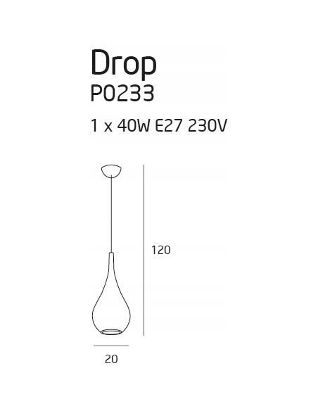 Nowoczesna lampa sufitowa MAXLIGHT DROP z chromowanym wykończeniem - elegancja i styl do każdego wnętrza