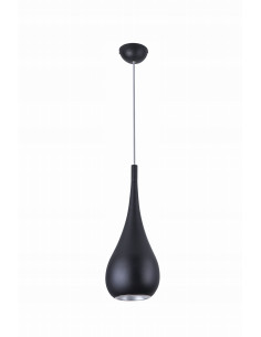 Lampa wisząca Drop – elegancka czarna lampa w kształcie kropli, idealna do jadalni i salonu, minimalistyczny styl