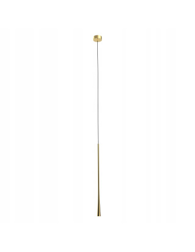 Lampa LED Coffee w kolorze złotym - nowoczesny element dekoracyjny do biura, jadalni i salonu, 160 cm wysokości