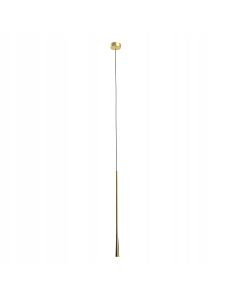 Lampa LED Coffee w kolorze złotym - nowoczesny element dekoracyjny do biura, jadalni i salonu, 160 cm wysokości