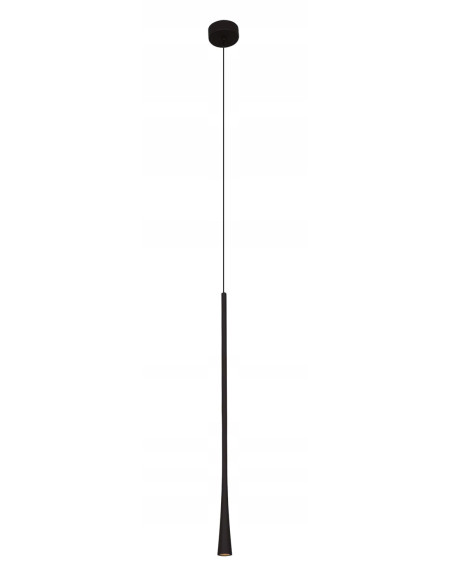 Lampa wisząca LED Coffee, 160 cm, czarna, minimalistyczna, idealna do jadalni i biura, ciepłe światło 3000 K