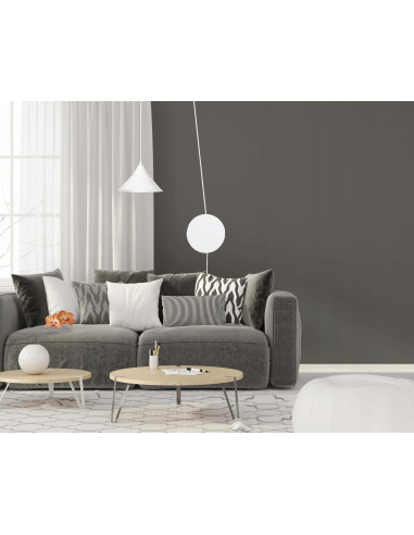 Nowoczesny kinkiet ABRAMO z długim przewodem, elegancki biały metal, idealny do biura i salonu