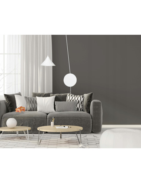 Nowoczesny kinkiet ABRAMO z długim przewodem, elegancki biały metal, idealny do biura i salonu