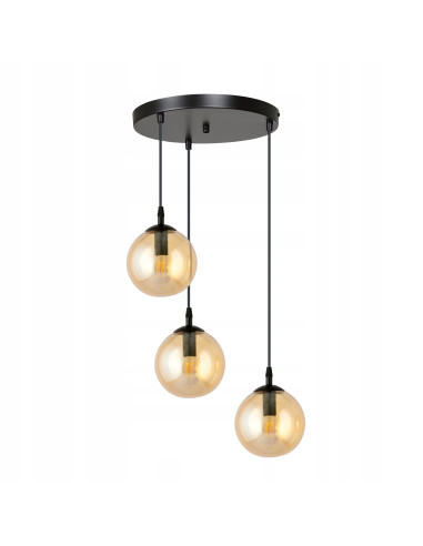 Lampa wisząca COSMO 3 BL - Nowoczesny minimalizm do wysokich wnętrz z eleganckim oświetleniem w trzech punktach.