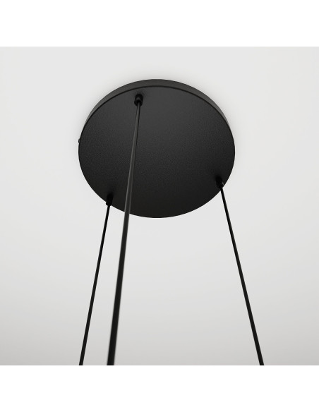 Nowoczesna lampa wisząca COSMO 3 z regulacją wysokości, przezroczyste klosze, elegancki design do biura i salonu.