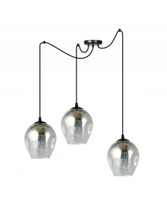 Lampa sufitowa LEVEL 3 BL - nowoczesna, regulowana lampa do jadalni, metalowo-szklana w kolorze czarnym 2