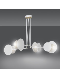 Lampa sufitowa IDEA z geometrycznymi kształtami i złotymi akcentami – nowoczesny dodatek do eleganckich wnętrz. 2