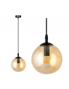 Lampa wisząca COSMO 1 BL z miodowym kloszem ze szkła – stylowe oświetlenie do nowoczesnych wnętrz 2