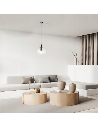 Lampa sufitowa COSMO – nowoczesny design z metalem i szkłem, idealna do kuchni, jadalni, biura i salonu.