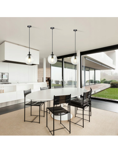 Lampa sufitowa COSMO – nowoczesny design z metalem i szkłem, idealna do kuchni, jadalni, biura i salonu.