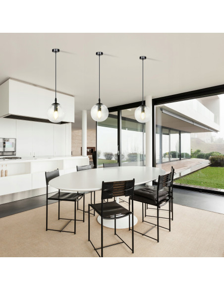 Lampa sufitowa COSMO – nowoczesny design z metalem i szkłem, idealna do kuchni, jadalni, biura i salonu.