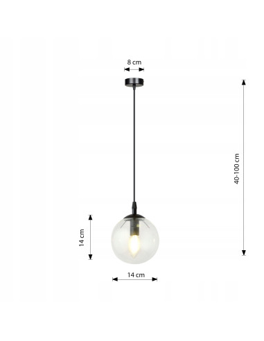 Lampa sufitowa COSMO – nowoczesny design z metalem i szkłem, idealna do kuchni, jadalni, biura i salonu.