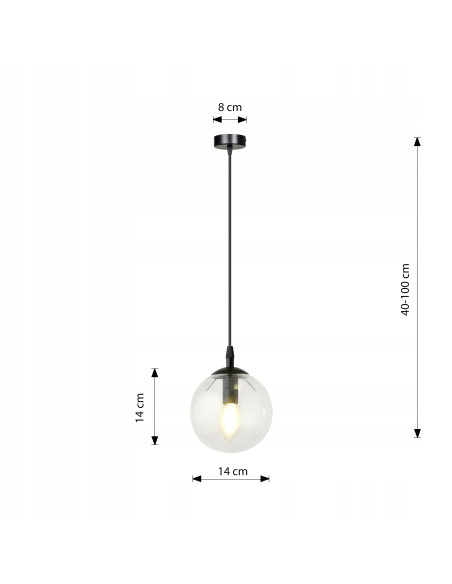 Lampa sufitowa COSMO – nowoczesny design z metalem i szkłem, idealna do kuchni, jadalni, biura i salonu.